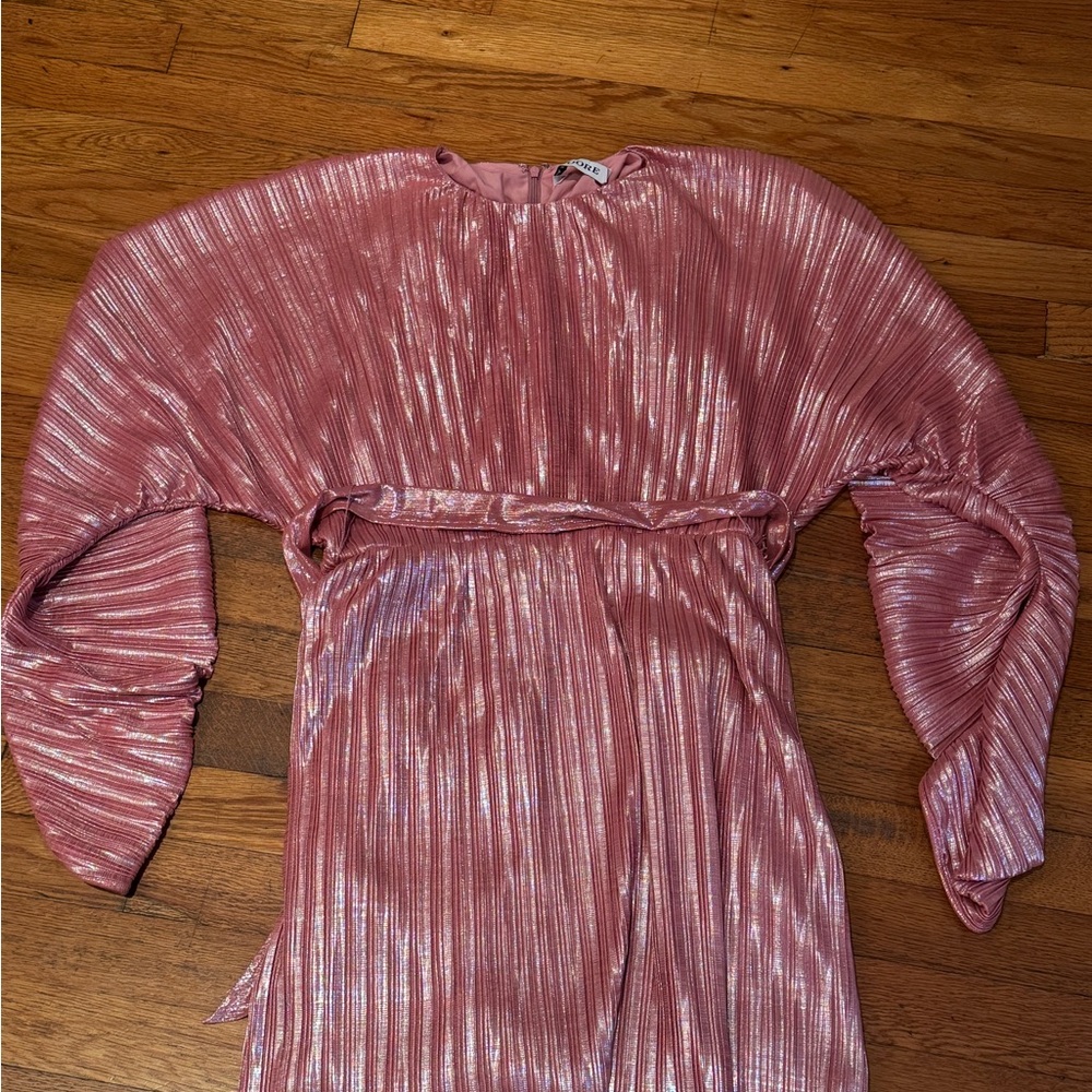 Adoore Metallic Pink Dress